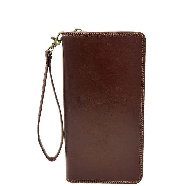 House Of Leather Exclusive Leather Passport Travel Wallet Hastings Brown