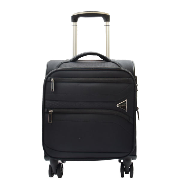 House Of Leather Expandable 8 Wheel Soft Luggage Japan Black