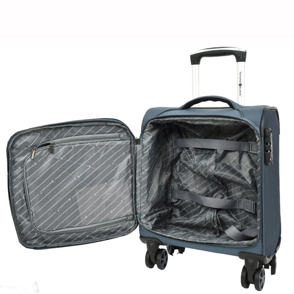 House Of Leather Expandable 8 Wheel Soft Luggage Japan Grey