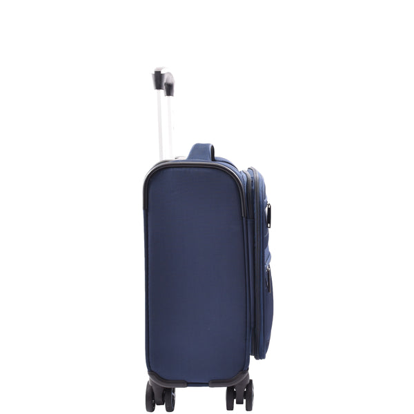 House Of Leather Expandable 8 Wheel Soft Luggage Japan Navy