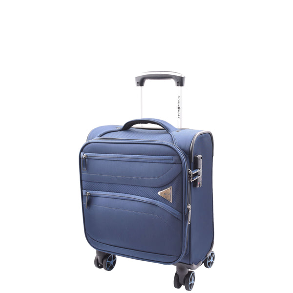 house of leather Expandable 8 Wheel Soft Luggage Japan Navy