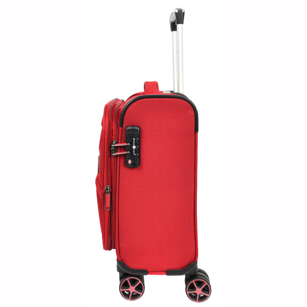 House Of Leather Expandable 8 Wheel Soft Luggage Japan Red