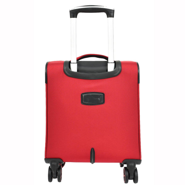House Of Leather Expandable 8 Wheel Soft Luggage Japan Red