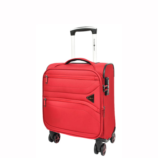 house of leather Expandable 8 Wheel Soft Luggage Japan Red