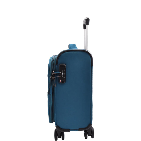 House Of Leather Expandable 8 Wheel Soft Luggage Japan Teal