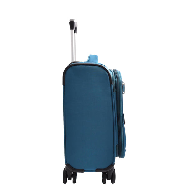House Of Leather Expandable 8 Wheel Soft Luggage Japan Teal