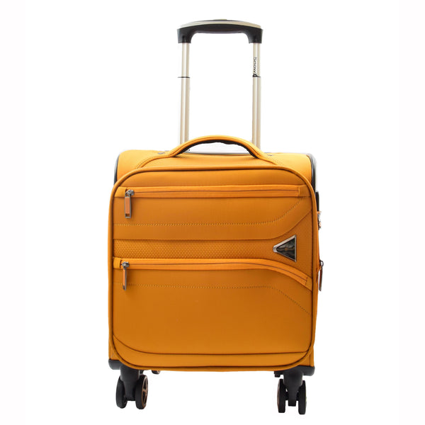 House Of Leather Expandable 8 Wheel Soft Luggage Japan Yellow