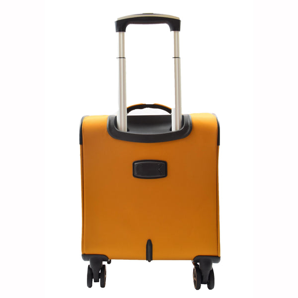 House Of Leather Expandable 8 Wheel Soft Luggage Japan Yellow