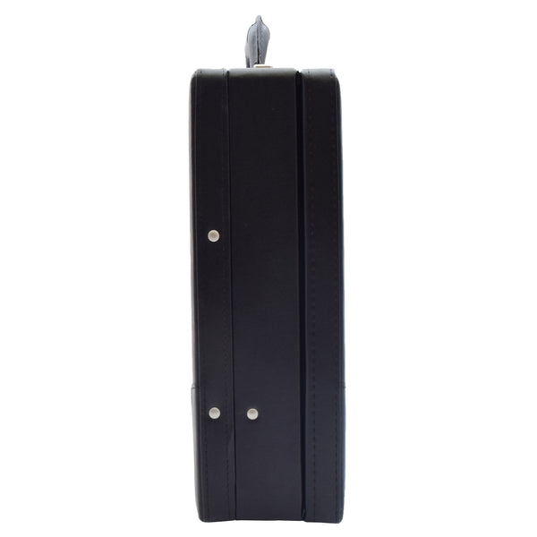 House Of Leather Faux Leather Briefcase Classic Traditional Attache Corbett Black