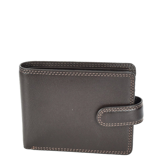 House Of Leather Genuine Leather Bifold Wallet For Men RFID Protected Gift Box Included HOL13 Brown
