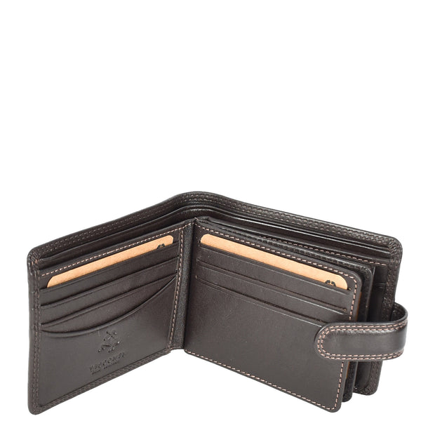 House Of Leather Genuine Leather Bifold Wallet For Men RFID Protected Gift Box Included HOL13 Brown