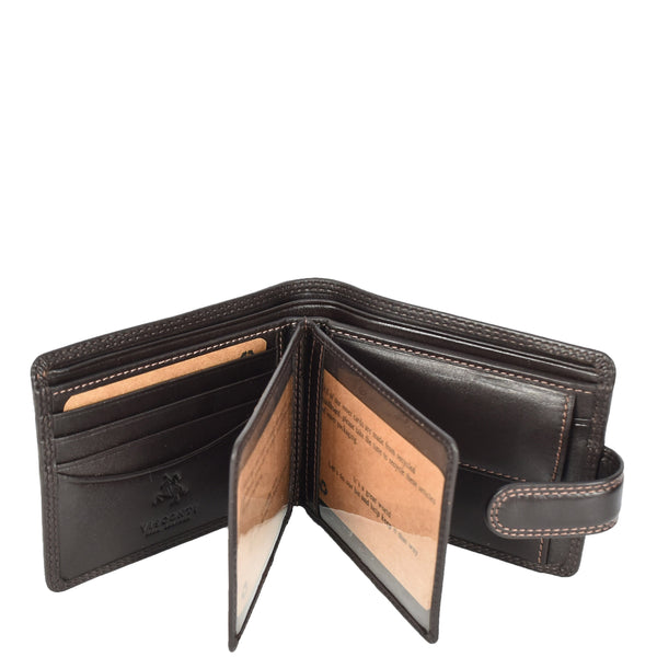 House Of Leather Genuine Leather Bifold Wallet For Men RFID Protected Gift Box Included HOL13 Brown