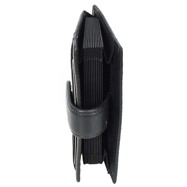 House Of Leather Genuine Leather Credit Card Holder Accordion Card Case Style Wallet Arosa Black