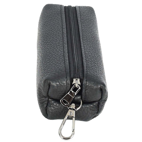 House Of Leather Genuine Leather Key Ring Case Large Pen Pencil Glasses Holder Style Pouch Lahti Black