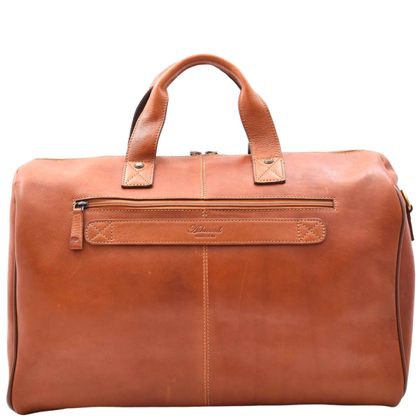 House Of Leather Genuine Leather Travel Holdall Overnight Bag HL015 Honey