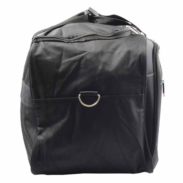 House Of Leather Holdall Travel Duffle Mid Size Bag Weekend HOL304 Black
