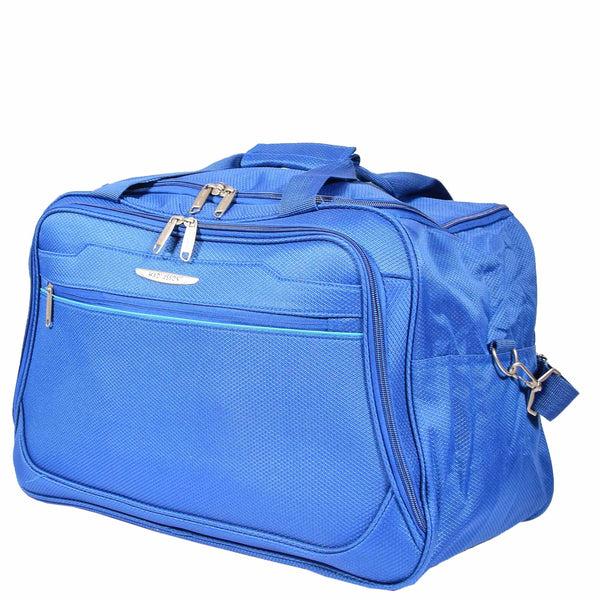 House Of Leather Holdall Travel Duffle Mid Size Bag Weekend HOL304 Blue