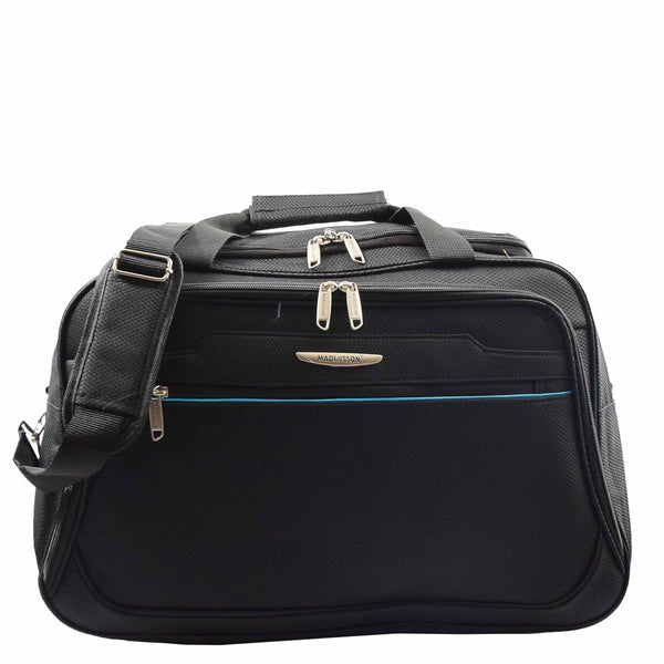 house of leather Holdall Travel Duffle Mid Size Bag Weekend HOL304 Black