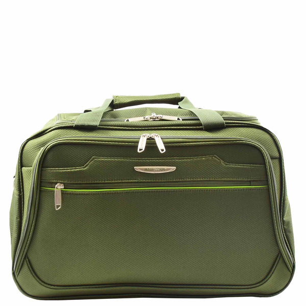 House Of Leather Holdall Travel Duffle Mid Size Bag Weekend HOL304 Khaki