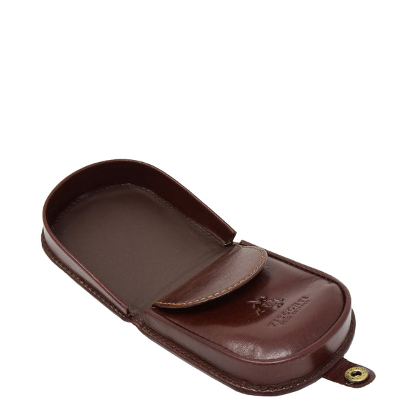 House Of Leather Horse Shoe Luxury Leather Coins Wallet HOL5RT Brown