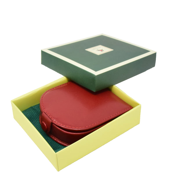 House Of Leather Horse Shoe Luxury Leather Coins Wallet HOL5RT Red