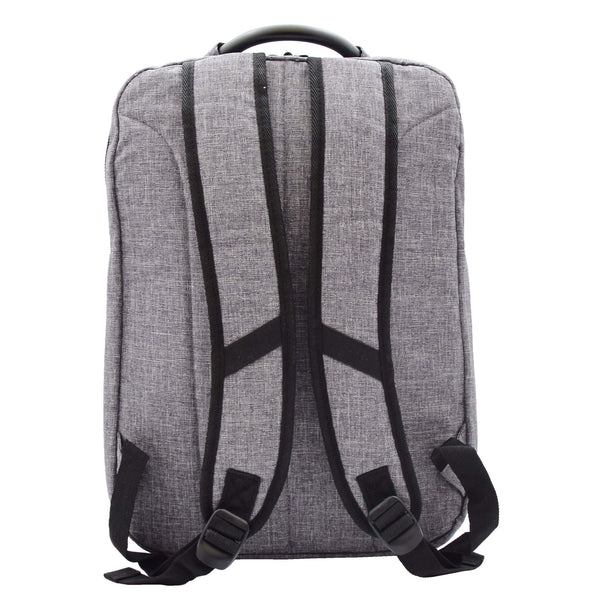 House Of Leather Laptop Backpack Lightweight Casual Travel Rucksack H317 Grey