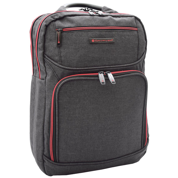 house of leather Laptop Backpack Lightweight Casual Travel Rucksack H317 Black