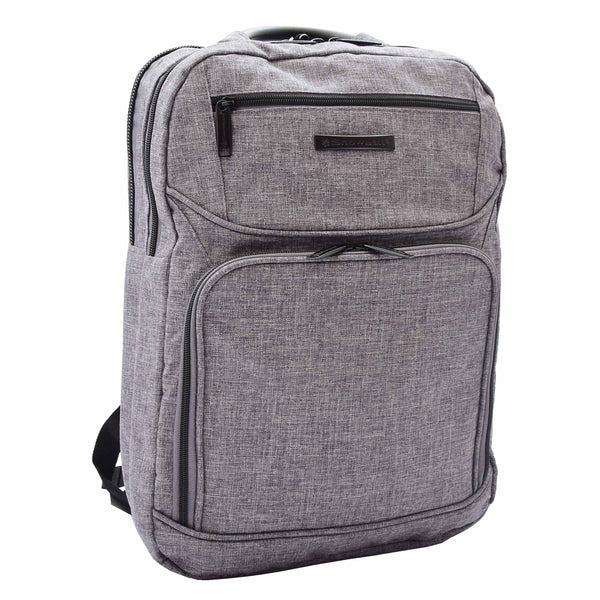 house of leather Laptop Backpack Lightweight Casual Travel Rucksack H317 Grey