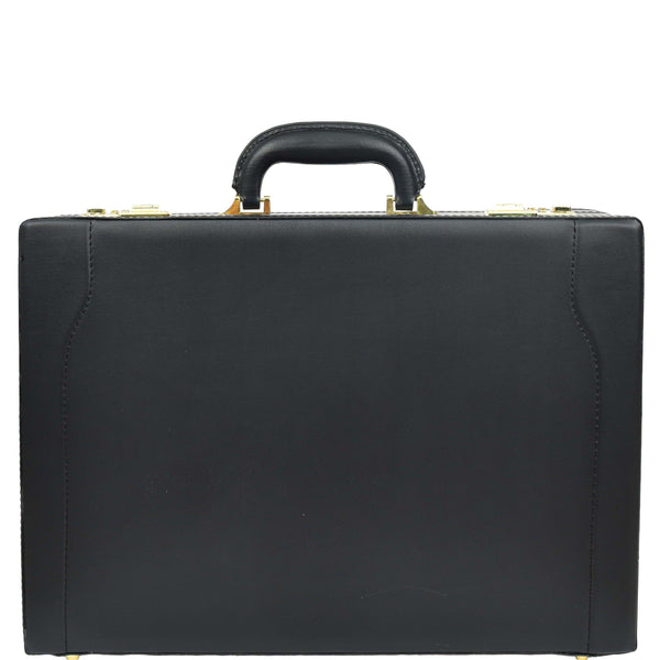 House Of Leather Leather Attache Case Twin Combination Lock Briefcase Expandable HOL1196