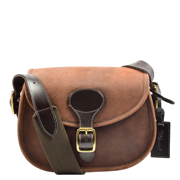 house of leather Leather Cartridge Bag 90 Rounds Capacity Neo Vintage Brown