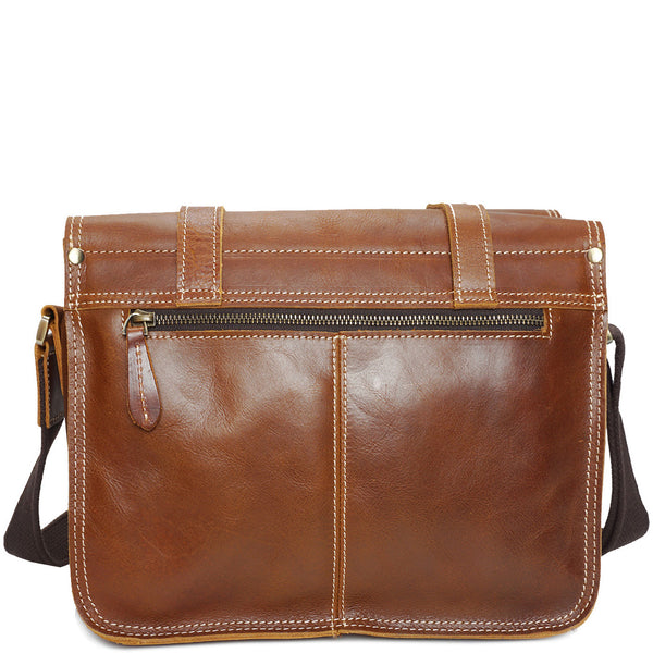 House Of Leather Leather Cross Body Multi Use Camera Organiser Shoulder Bag H8101 Tan