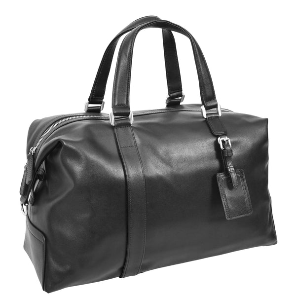 House Of Leather Leather Holdall Weekend Bag Aspen Black