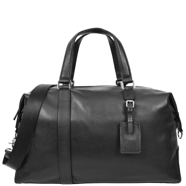 house of leather Leather Holdall Weekend Bag Aspen Black