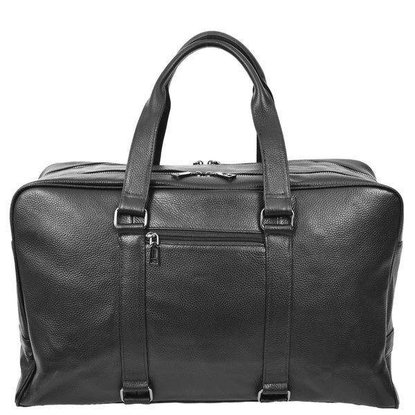 House Of Leather Leather Holdall Weekend Bag Preston Black