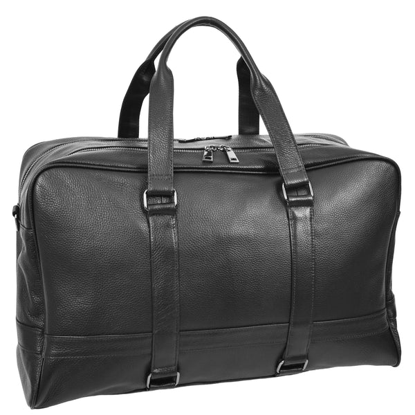 House Of Leather Leather Holdall Weekend Bag Preston Black