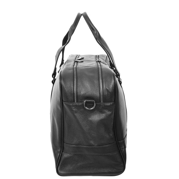 House Of Leather Leather Holdall Weekend Bag Preston Black