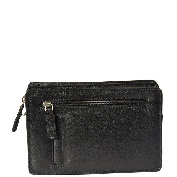House Of Leather Leather Wrist Clutch Bag Ralf Black