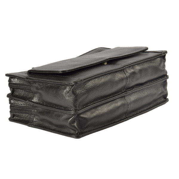 House Of Leather Leather Wrist Clutch Bag Ralf Black