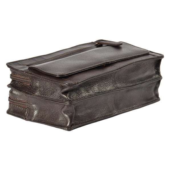 House Of Leather Leather Wrist Clutch Bag Ralf Brown