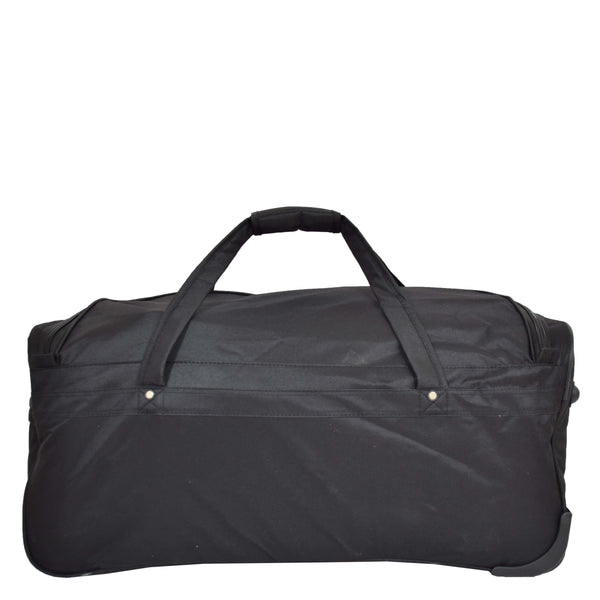 House Of Leather Lightweight Large Size Holdall With Wheels HL472 Black