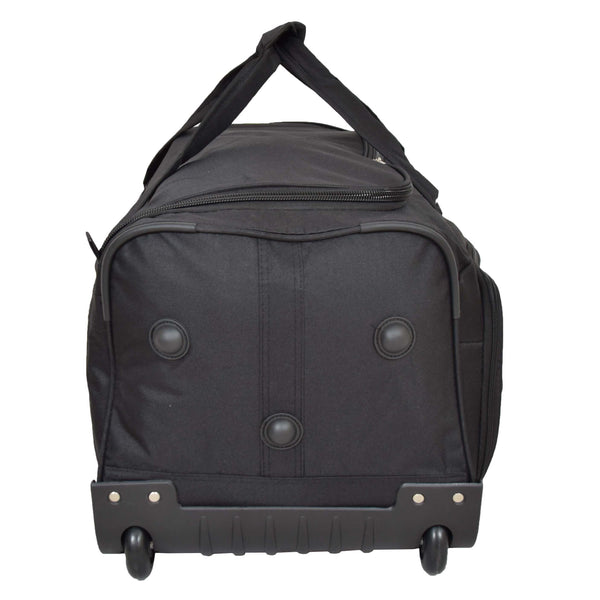 House Of Leather Lightweight Large Size Holdall With Wheels HL472 Black