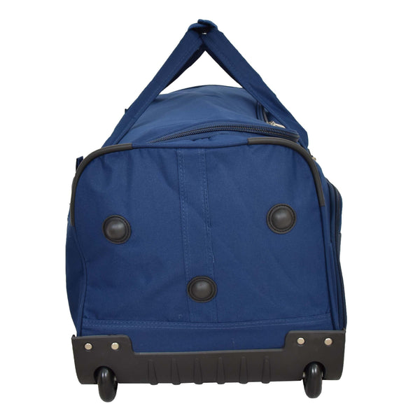 House Of Leather Lightweight Large Size Holdall With Wheels HL472 Blue