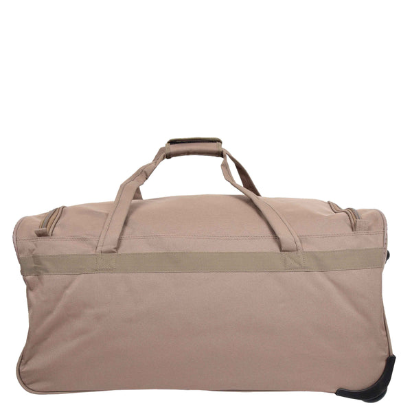 House Of Leather Lightweight Large Size Holdall With Wheels HL472 Beige