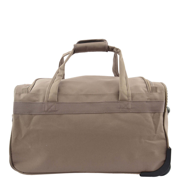 House Of Leather Lightweight Mid Size Holdall With Wheels HL452 Beige