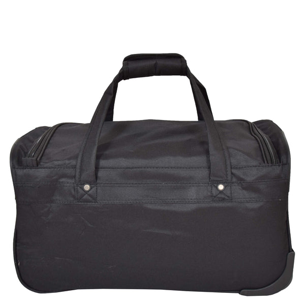 House Of Leather Lightweight Mid Size Holdall With Wheels HL452 Black