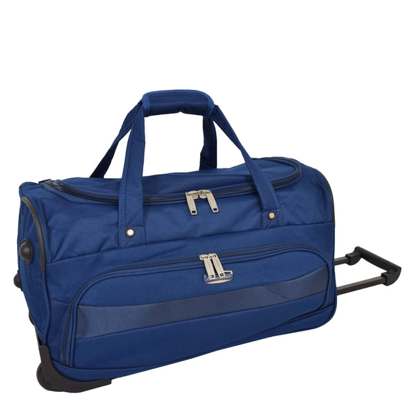 House Of Leather Lightweight Mid Size Holdall With Wheels HL452 Blue