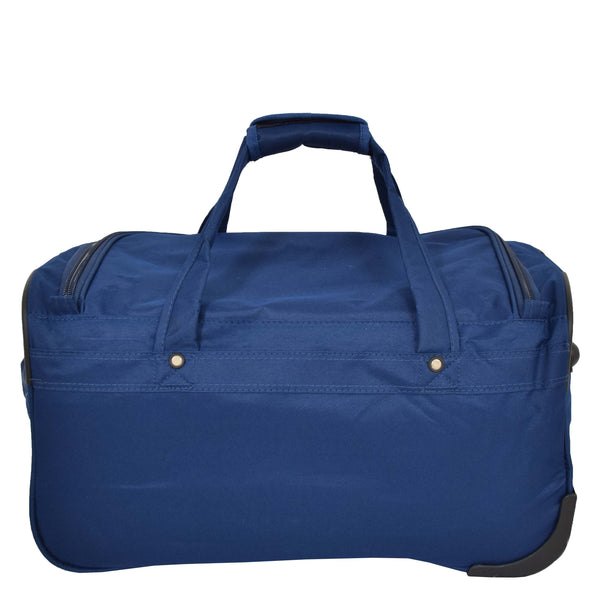 House Of Leather Lightweight Mid Size Holdall With Wheels HL452 Blue