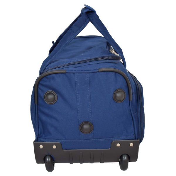 House Of Leather Lightweight Mid Size Holdall With Wheels HL452 Blue