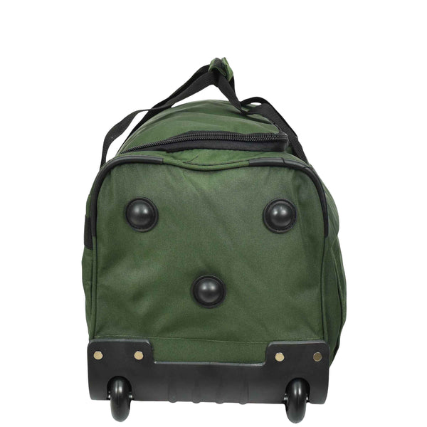 House Of Leather Lightweight Mid Size Holdall With Wheels HL452 Green