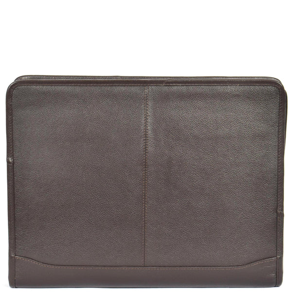 house of leather Luxury Leather Ring Binder Folio Case Braga Brown